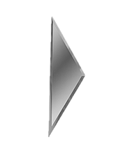 Зеркальная серебряная плитка ПОЛУРОМБ боковой РЗС1-01(б) 10х34