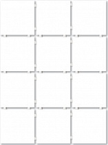 Конфетти белый блестящий 1146T полотно из 12 частей (9,9х9,9)  30х40
