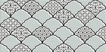 Эллен Декор бело-бирюзовый 1641-8646 19,8х39,8