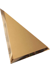 Треугольная зеркальная бронзовая матовая плитка с фацетом 10мм ТЗБм1-03 - 250х250 мм/10шт